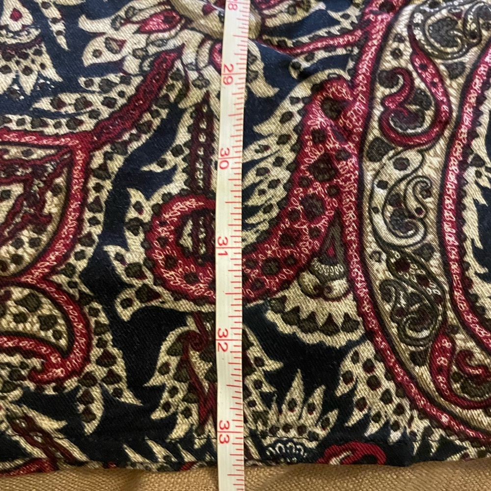 dressbarn A-Line Skirt with Red and Black Paisley - Picture 3 of 6